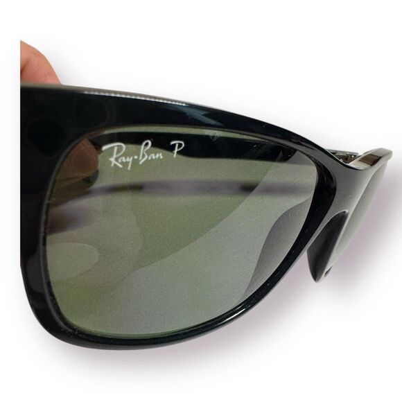 Ray-Ban RB4184‎ Wayfarer Black Polarized G-15 Grey/Green Sunglass 601/9A - Picture 6 of 12